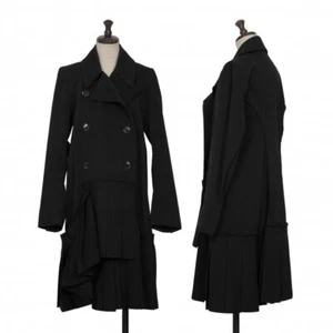 Yohji Yamamoto FEMME Wool Hem Pleated Switching Coat Size 1(K-132650) - Picture 1 of 12