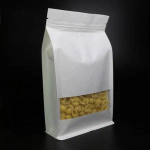 Bolsa de almacenamiento portátil de pie para organización con ventanas blancas para alimentos y bocadillos - Imagen 1 de 10