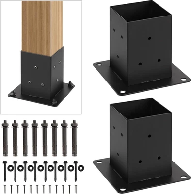 4X4 Post Base, Inner Size 3.5"X3.5"Deck Post Base, Deck Post Base for Concrete, - Image 1 of 4