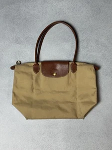 Longchamp Le Pliage Tote Hand Bag Nylon Beige Shopper - Picture 1 of 20