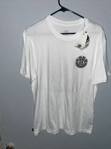 Element Shirt Mens Small White Organic Cotton Graphic Surf Skate Beach Logo Tee - Picture 1 of 11