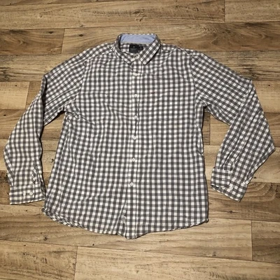 Hawkins McGill Classic Grey and White Checkered Dress Shirt  - Image 1 of 4