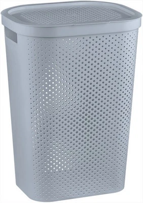 Curver Wäschebehälter Wäschekorb Wäschesammler Infinity 60L grau Korb - Bild 1 von 2