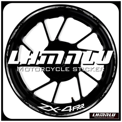 For Kawasaki ZX-4RR 17 inch Waterproof Decal Wheel Reflective RIM Stickers #0708 Foto 1 de 4