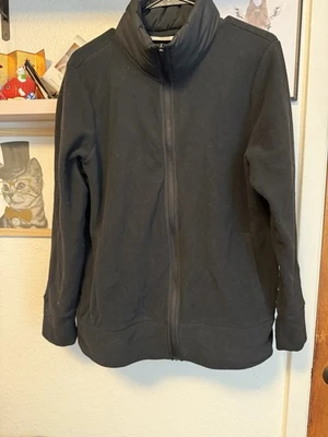 Izod Women’s Black Fleece Jacket Size XL - Image 1 of 2