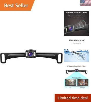 Full-Glass Lens Car Rear View Camera with Night Vision & Waterproof Design - Image 1 of 4
