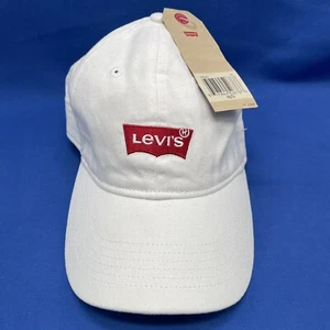 Levi’s Strap Back Hat White New With Tags White With Logo YOUTH Size NWT - Picture 1 of 9