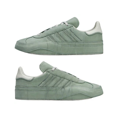 Adidas Y-3 Yohji Yamamoto Green Leather Gazelle Sneakers IG5309 New $350 - Image 1 of 4