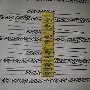 VINTAGE 22nF 0.022uF 400V HI END MKT TUBE AMP CAPS MULLARD REPLACE ! 10PCS! - Picture 1 of 5