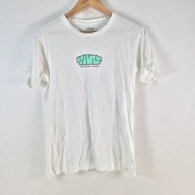 Vans mens t shirt size S white short sleeve crew neck cotton 107322 - Image 1 of 4