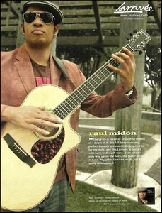 Raul Midon 2005 Larrivee LV-05 acoustic guitar advertisement 8 x 11 ad print - Picture 1 of 3