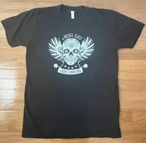 American Apparel Devil’s Chain Gang Nickel Slots Sugar Skull Mens Large Tee - Picture 1 of 4