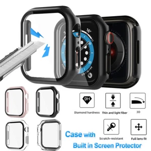 For Apple Watch Series 7 Case Cover Tempered Glass Screen Protector 41mm / 45mm - Picture 1 of 29