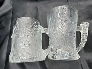 Vintage 1993 McDonalds Flintstones Glasses cup/mug Set of 2 - Picture 1 of 7