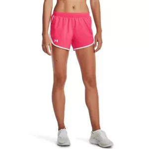 Under Armour Women's Fly by 2.0 Running Shorts, Pink/White/Reflective LARGE - Picture 1 of 8