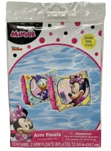 Disney Jr Minnie Mouse Swimming Pool Inflatable Arm Floats Floaties - Picture 1 of 1