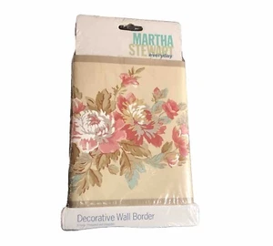 Martha Stewart Everyday Prepasted Border New 8.4 SqFt 5 YdsX6.75” Peony Garden - Picture 1 of 4