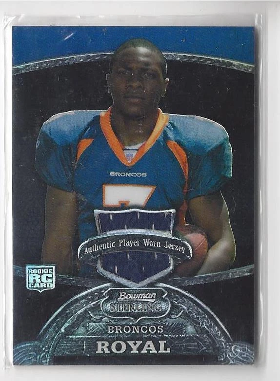 EDDIE ROYAL 2008 BOWMAN STERLING BLACK REFRACTOR JERSEY RC #D 32/50 - Image 1 of 1