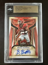 2023 Leaf Metal Brock Bowers Red Flood Super Prismatic Auto 1/1