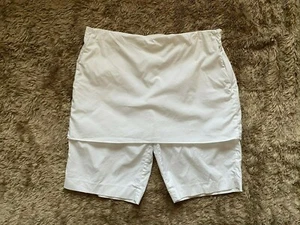 3.1 Phillip Lim White Cotton Blend Skort Skirt Short Overlay w/ Pockets Size 2 - Picture 1 of 3