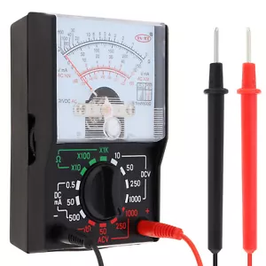 Multímetro Analógico 1000V Eléctrico Corriente AC/DC OHM Decibelios Voltímetro de Voltaje EE. UU. - Imagen 1 de 11