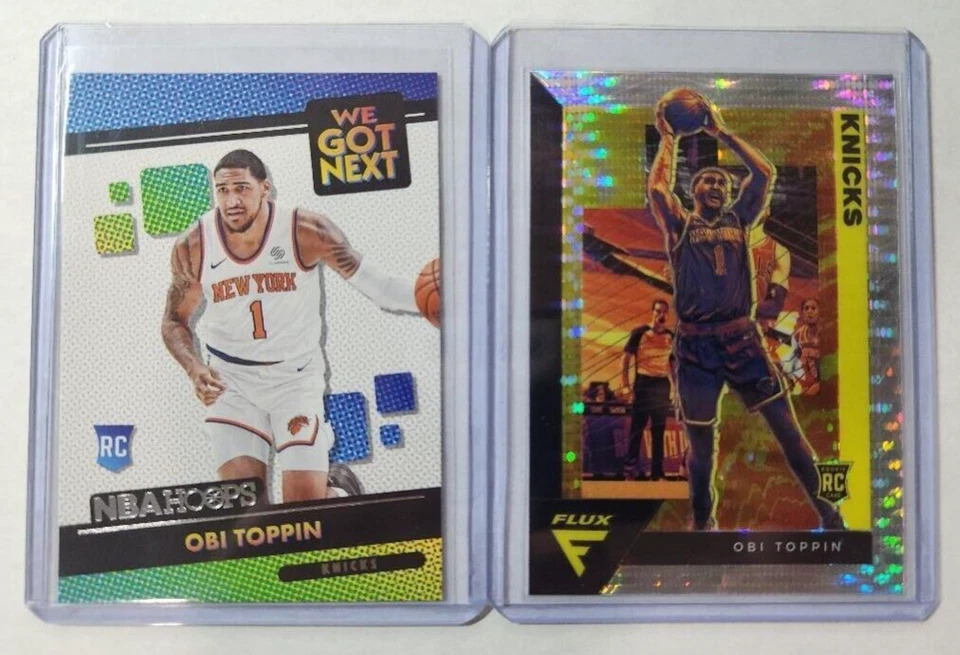 2020-21 Panini Flux Obi Toppin RC Pulsar Prizm & We Got Next Hoops Insert RC - Image 1 of 4