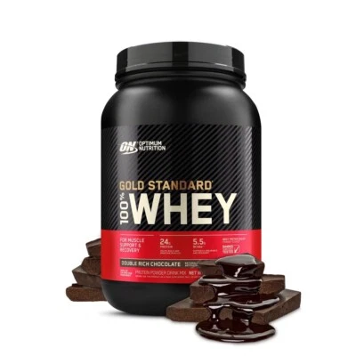 Optimum Nutrition (ON) Gold Standard 100% Whey Protein Powder 2lbs 5 Flavour - Image 1 of 4