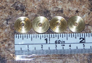 Small Brass insignia Screw Back Nut 1/2 inch 40 thread per inch lot of 4 - Picture 1 of 5
