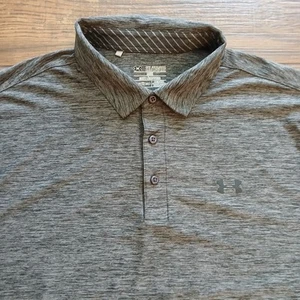Under Armour Polo Mens 2XL XXL Grey Golf HeatGear Performance Stretch Hybrid - Picture 1 of 9