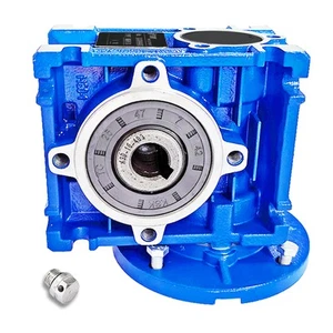 Industrial Worm Gear Speed Reducer Reduction Gearbox Gear Box Ratio 1/5 to 1/80 - Picture 1 of 11