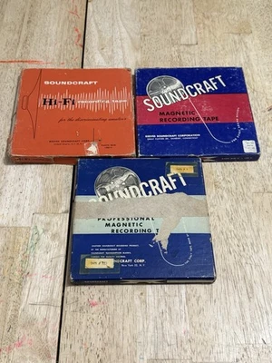 Lot of 3 Used Soundcraft Mixed Lengths 7" Reel To Reel Tapes - Image 1 of 4