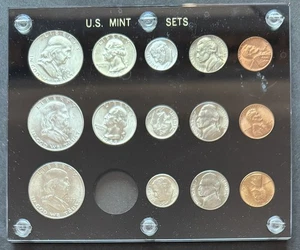 1949 PDS AU/UNC Mint Set 14 Coins in Capital Plastic Holder Free US Shipping - Picture 1 of 3