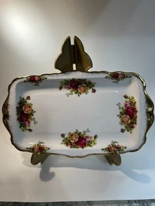 Royal Albert Old Country Roses Tablett 11 3/4" Goldrand - Bild 1 von 5