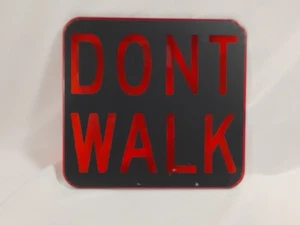 Vintage Eagle Acrylic Crosswalk Sign "Dont Walk" Traffic Signal Light Lens  - Picture 1 of 7