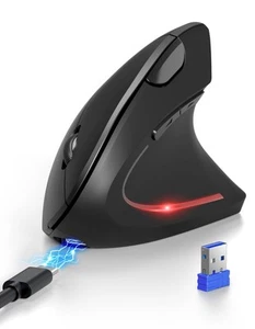 Ergonomic Mouse, Rechargeable Bluetooth Wireless Vertical Mouse, Connect 3 De... - Picture 1 of 7