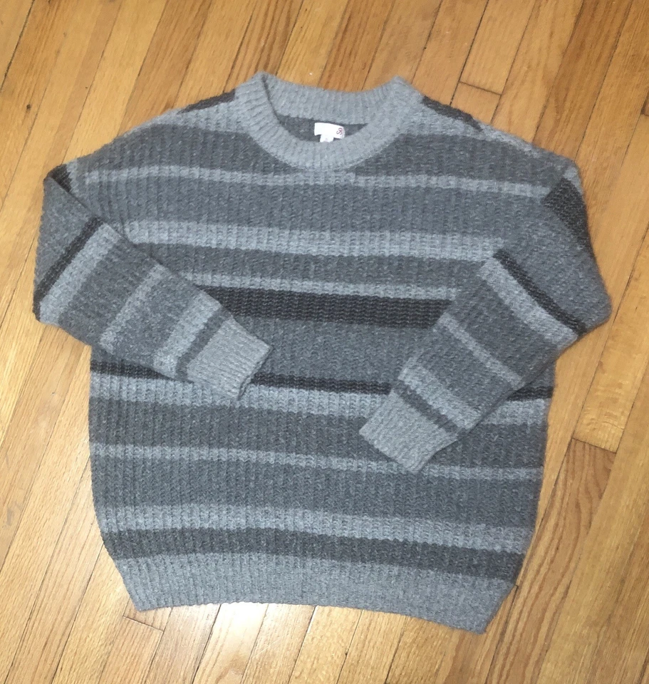 Vintage Women’s SO Crew Neck Striped Chunky Knit Lightweight Sweater Size SMALL - Image 1 of 4