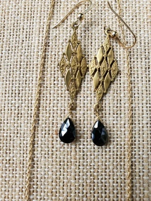 collar y pendientes piedras preciosas oro relleno de espinela aguamarina peridoto Foto 1 de 3