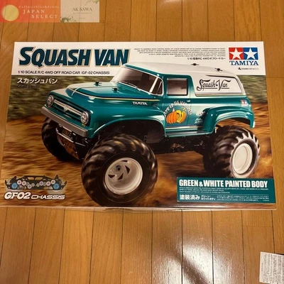 Tamiya SQUSH VAN GF-02 1/10 Off-Road RC Car New Near-Mint Green & White - Image 1 of 4