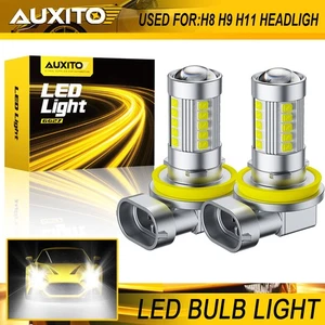 2x AUXITO H11 H8 LED Headlight Bulb Kit Low Beam Fog Bulb 6500K 20000LM White - Picture 1 of 10