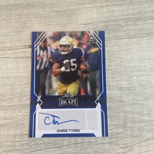 2022 Leaf Draft Chris Tyree Auto RC BLUE #BA-CT2 Notre Dame