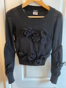 Chanel wool and cachmere black organza jumper size 40 - Picture 1 of 9