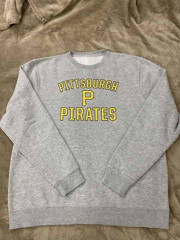 Men’s Gray 2XL MLB Pittsburgh Pirates Long Sleeve Sweater Cover