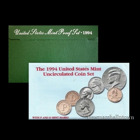 1994 P+D+S Mint Proof Set ~ Kennedy Washington Roosevelt Jefferson Lincoln Cover