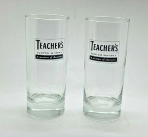 A PAIR OF TEACHERS TALL WHISKY GLASSES  DRINK PUB HOME BAR TWO 2 TUMBLER HI BALL - Picture 1 of 3