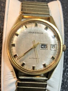 Vintage ELGIN Sportsman Automatic Mechanical Self-Winding Men’s Watch Running - Picture 1 of 24