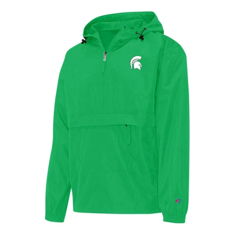 Champion NCAA Michigan State Spartans Men's Green Windbreaker Jacket Cover