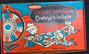 REMCO GIANT WHEEL COWBOYS 'N INDIANS VINTAGE 1958 GAME IN BOX