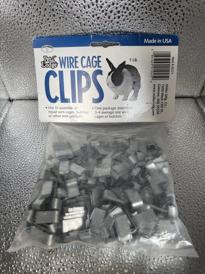 Pet Lodge Wire Cage Clips Used To Assemble Repair 14-16 Gauge Wire Cage Panels - Imagem 1 de 1