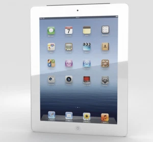 Apple iPad 4th Gen 64GB, Wi-Fi, 9.7in - White, Silver, off screen side crack - Picture 1 of 8