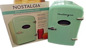 NEW***NOSTALGIA Retro PERSONAL MINI FRIDGE portable 12V!! - Picture 1 of 8
